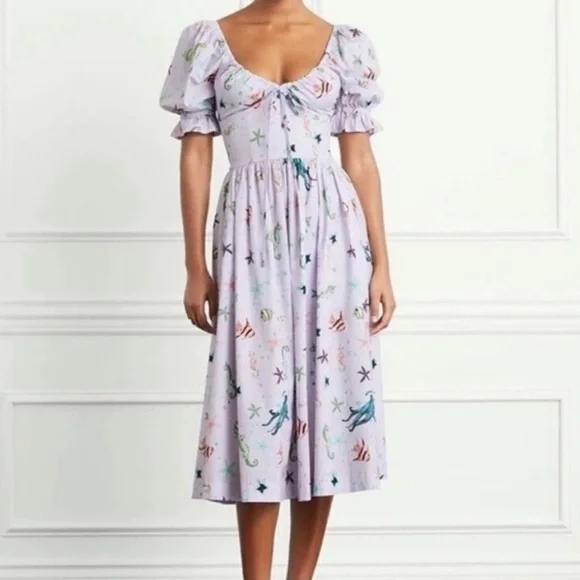 NWT Hill House Ophelia Sea Creatures Dress - Picture 2 of 9
